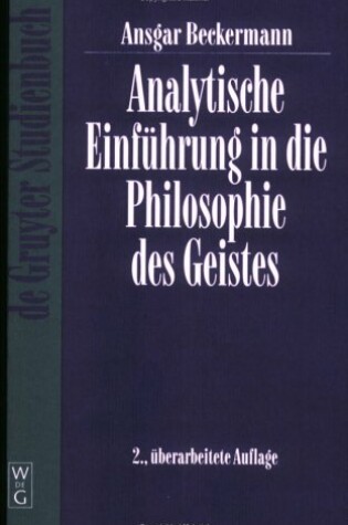 Cover of Analytische Einf hrung in Die Philosophie Des Geistes