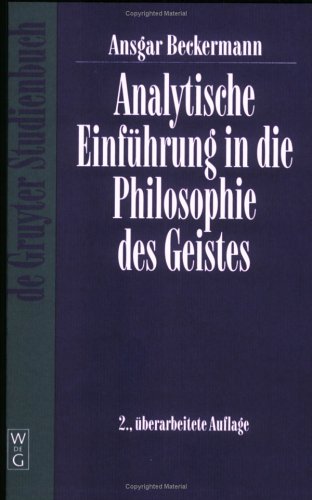 Cover of Analytische Einf hrung in Die Philosophie Des Geistes