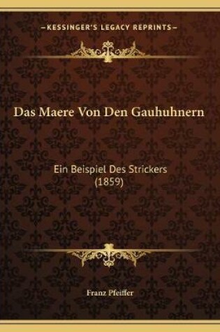 Cover of Das Maere Von Den Gauhuhnern