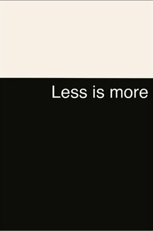 Cover of Less is More