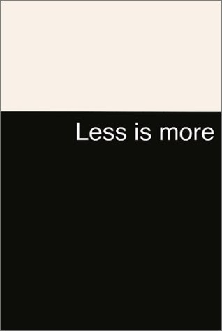 Book cover for Less is More