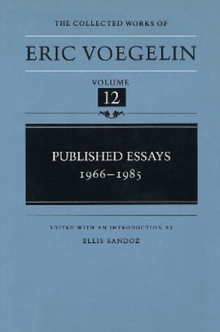 Cover of Published Essays, 1966-1985 (CW12)