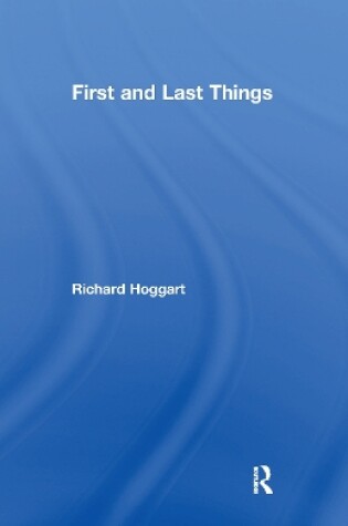 Cover of First and Last Things