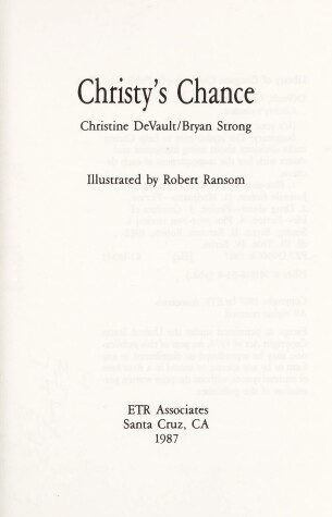 Book cover for Christy's Chance