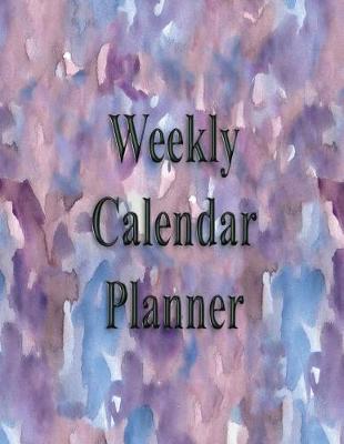 Book cover for Weekly Calendar Planner - 70 Weeks - (8.5 X 11) - Marble Purple, Pink, Blue