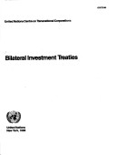 Cover of Bilateral Investment Treaties. St/CTC/65