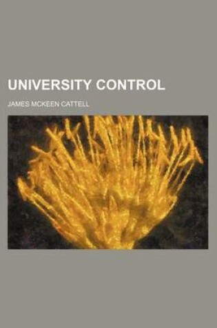 Cover of University Control