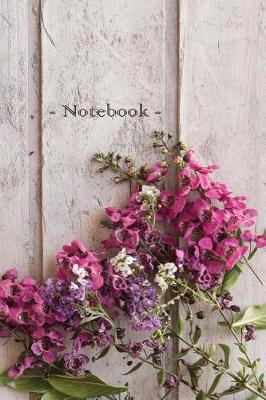 Book cover for Notebook Flowers on Wooden Patio
