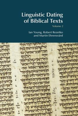 Book cover for Linguistic Dating of Biblical Texts: Volume 2