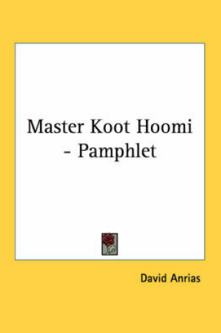 Cover of Master Koot Hoomi - Pamphlet