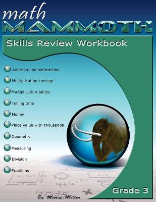 Book cover for Math Mammoth Grade 3 Skills Review Workbook