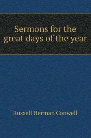 Cover of Sermons for the great days of the year