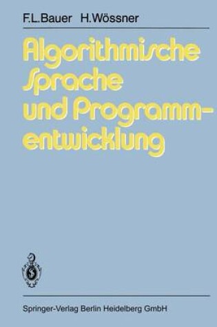 Cover of Algorithmische Sprache Und Programmentwicklung