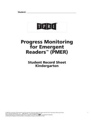 Book cover for PMER Student Record Sheets