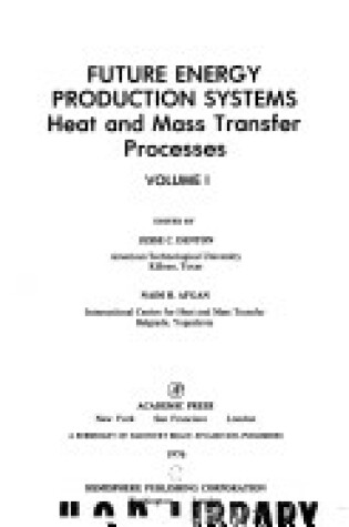 Cover of Future Energy Production Systems