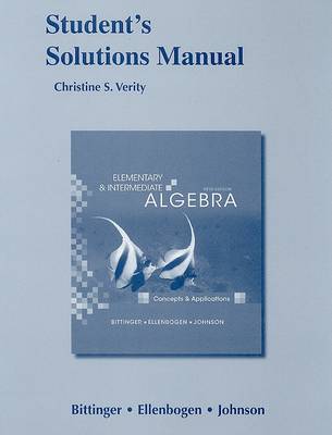 Book cover for Student Solutions Manual for Elementary and Intermediate Algebra