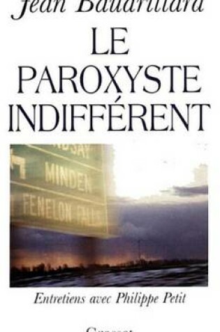 Cover of Le Paroxyste Indifferent