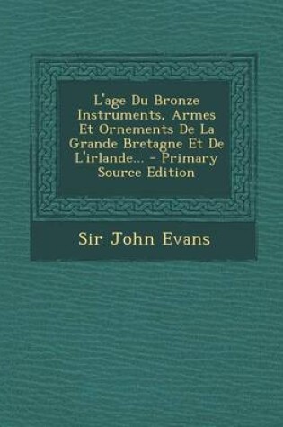 Cover of L'Age Du Bronze Instruments, Armes Et Ornements de La Grande Bretagne Et de L'Irlande...