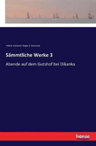 Cover of Sämmtliche Werke 3