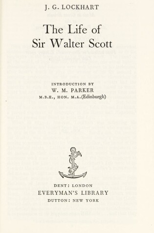 Cover of Life of Sir Walter Scott