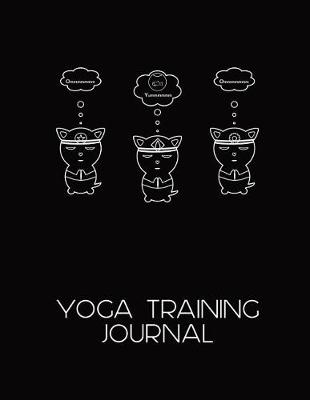 Book cover for Three Cats Meditating Yoga Training Journal for Trainee Teachers