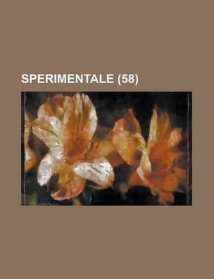Book cover for Sperimentale (58)