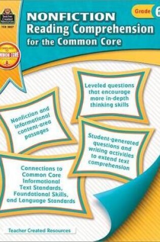 Cover of Nonfiction Reading Comprehension for the Common Core Grd 6