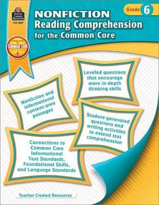 Book cover for Nonfiction Reading Comprehension for the Common Core Grd 6