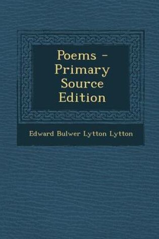 Cover of Poems - Primary Source Edition