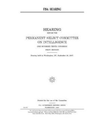 Cover of FISA hearing