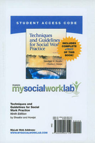 Cover of MyLab Social Work with Pearson eText -- Standalone Access Card -- for Techniques and Guidelines for Social Work