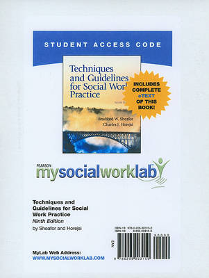 Book cover for MyLab Social Work with Pearson eText -- Standalone Access Card -- for Techniques and Guidelines for Social Work