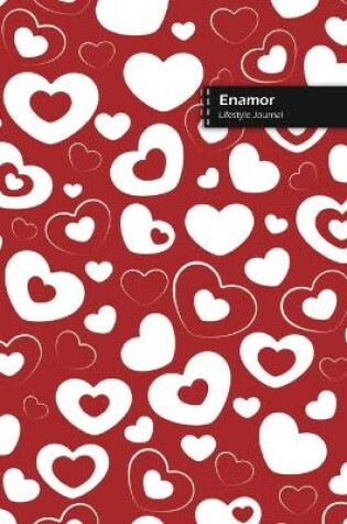 Cover of Enamor Lifestyle Journal, Blank Write-in Notebook, Dotted Lines, Wide Ruled, Size (A5) 6 x 9 In (Red)