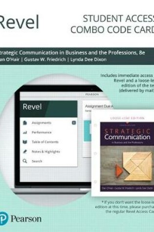 Cover of Revel for Strategic Communication in Business and the Professions -- Combo Access Card