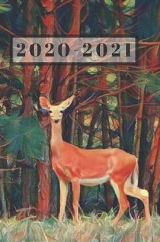 Cover of Cute Red Brown Deer in Green Woods Dated Calendar Planner 2 years To-Do Lists, Tasks, Notes Appointments for Men & Women