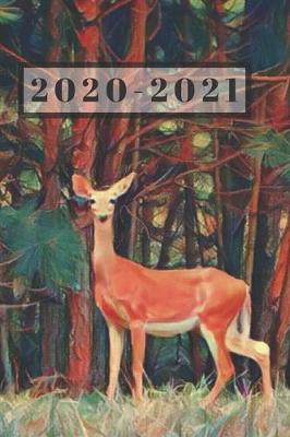 Book cover for Cute Red Brown Deer in Green Woods Dated Calendar Planner 2 years To-Do Lists, Tasks, Notes Appointments for Men & Women