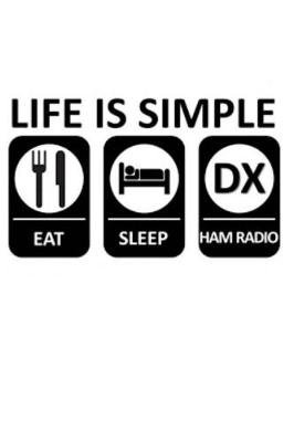 Book cover for Life Is Simple Eat Sleep DX Ham Radio