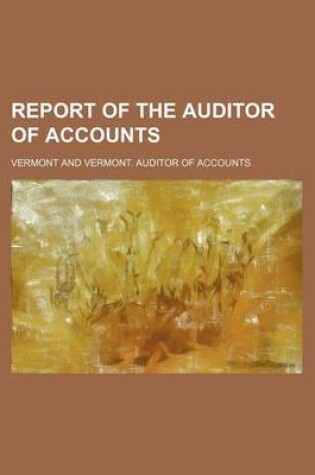 Cover of Report of the Auditor of Accounts