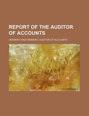 Book cover for Report of the Auditor of Accounts