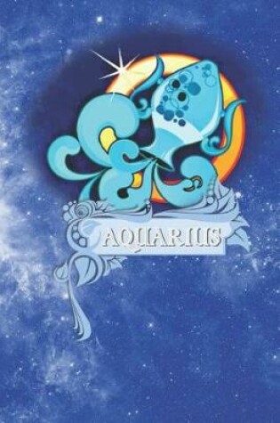 Cover of Aquarius Zodiac Sign Horoscope Notebook Journal for Writing in