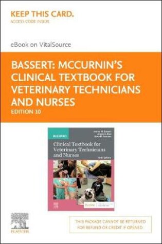 Cover of Mccurnin'S Clinical Textbook for Veterinary Technicians and Nurses Elsevier eBook on Vitalsource (Retail Access Card)