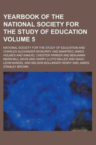 Cover of Yearbook of the National Society for the Study of Education Volume 5