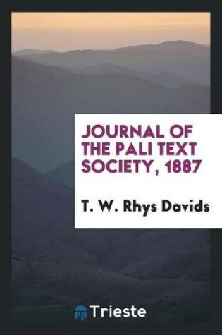 Cover of Journal of the Pali Text Society, 1887