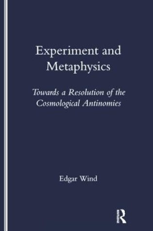 Cover of Experiment and Metaphysics