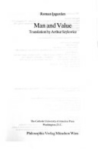 Cover of Man and Value