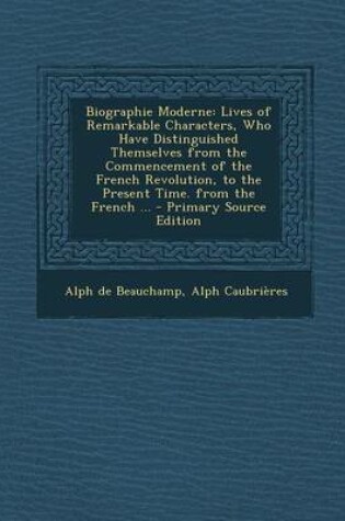 Cover of Biographie Moderne