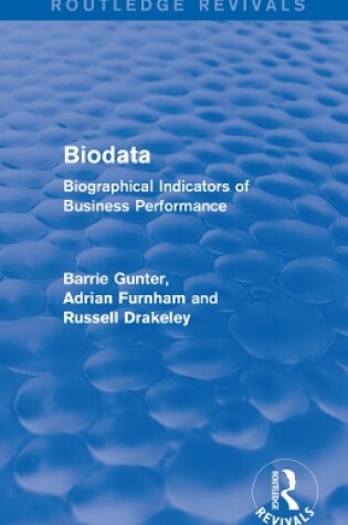 Cover of Biodata (Routledge Revivals)