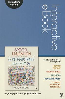 Book cover for Special Education in Contemporary Society Interactive eBook: Instructor Version