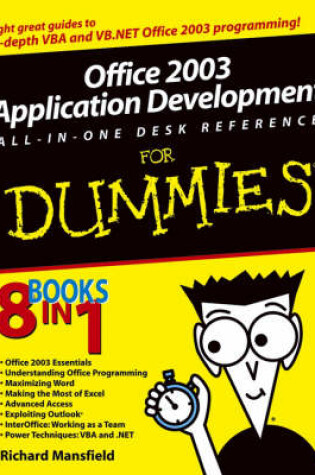Cover of Office 2003 Application Development All-in-One Desk Reference For Dummies