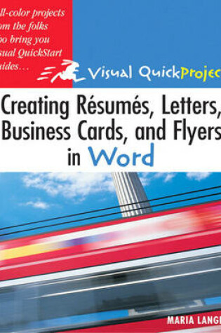 Cover of Creating Resumes, Letters, Business Cards, and Flyers in Word